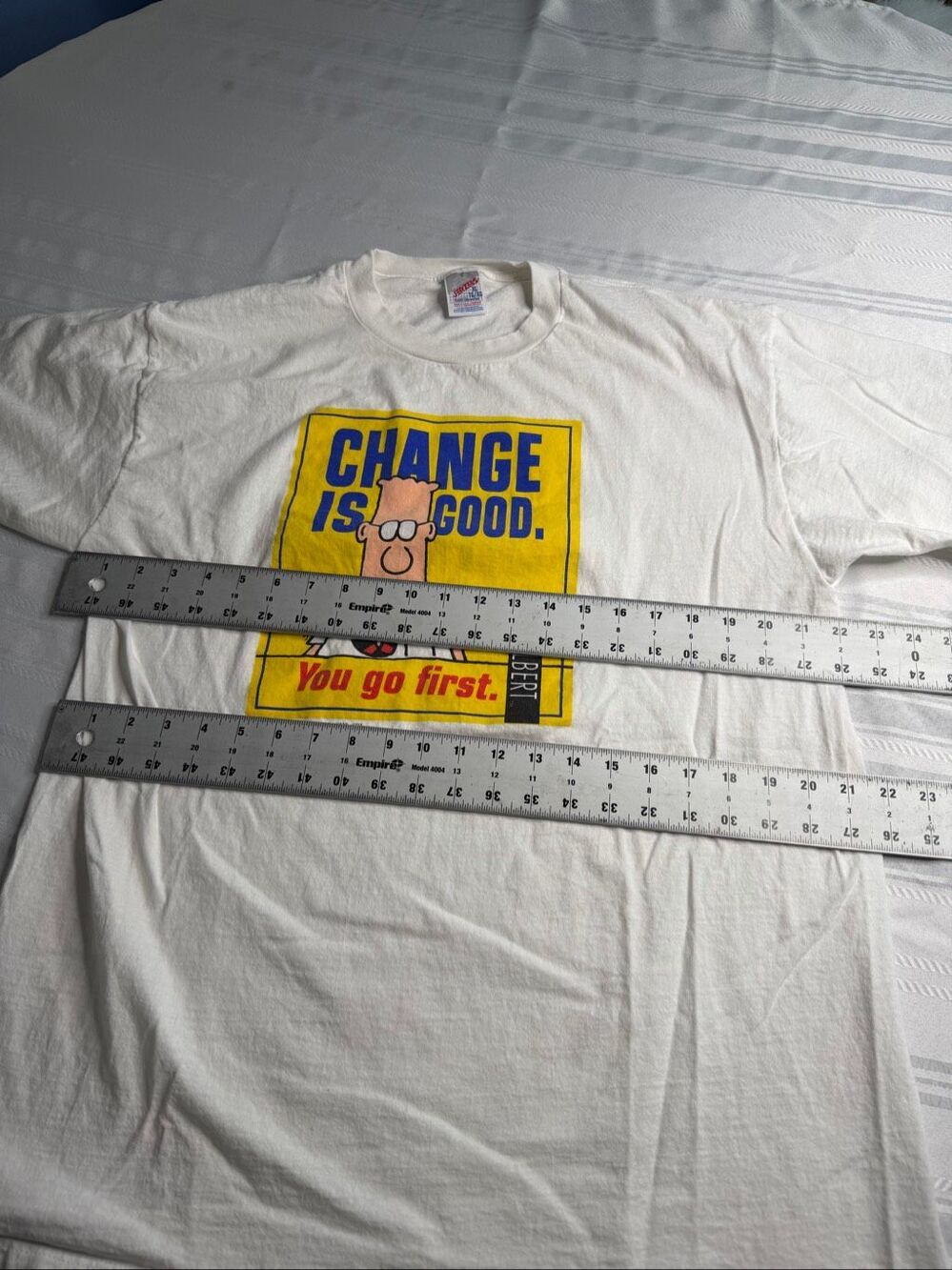 Dilbert Change Is Good You Go First Vintage T-Shirt Scott Adams Comic 90s Sz XL - Picture 6 of 8